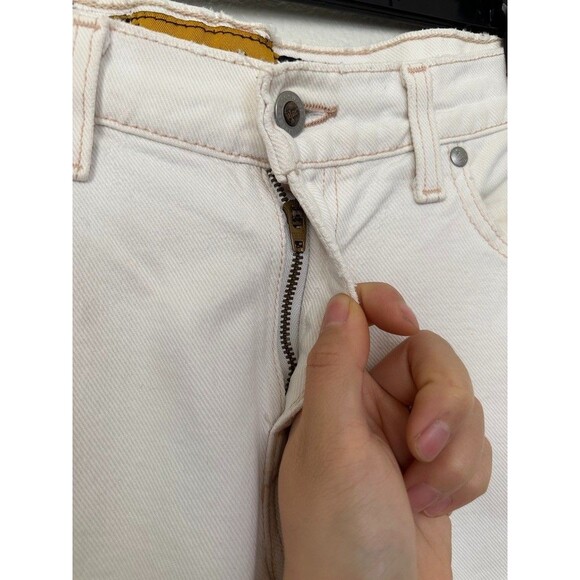 Levi's Lowcut Silver Tab Vintage Jeans White Zip Fly Straight Leg Cotton Size 28 - Picture 4 of 11